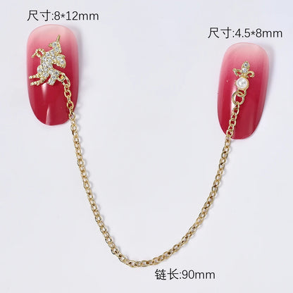 Zircon Pearl Luxury Nail Charms