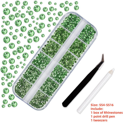 Crystal AB Rhinestone Nail Art Kit 12 Grid