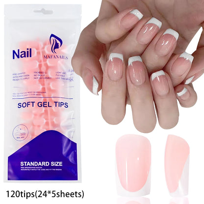 Light Pink Square Press-On Nails 100pc