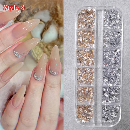 Crystal Diamond Nail Art Rhinestones 12 Grid