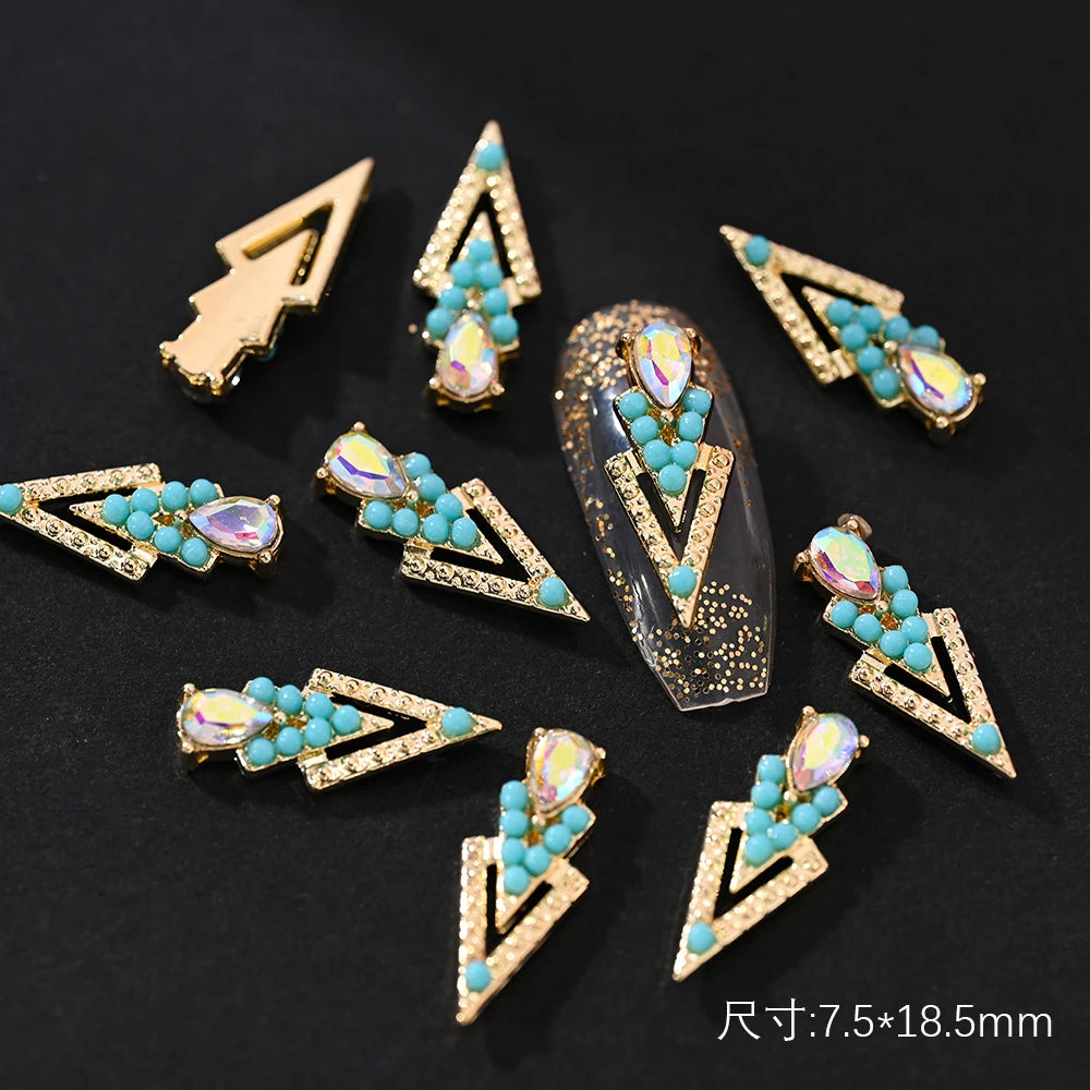 Crystal Alloy French Court Nail Charms