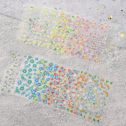 30 Sheets Y2K 3D Flower Nail Art Stickers Self-Adhesive Nail Art Decals 30Style Spring Summer Flower Slider For Manicure Decora*