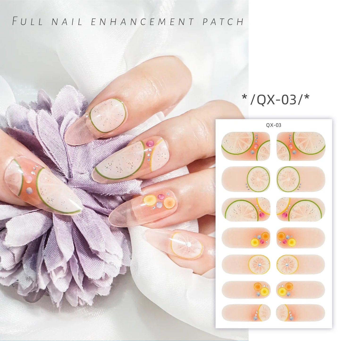 59 Style of Nail Stickers 1Sheet Rhinestones Fashion Nail Wraps Self Adhesive Manicure Decoracion DIY Full Cover Nail Sticker#5-