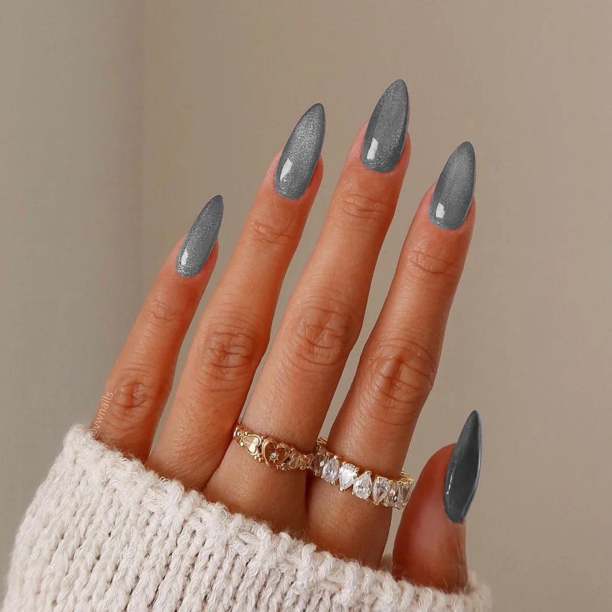 Wine Red Almond Press-On Nails