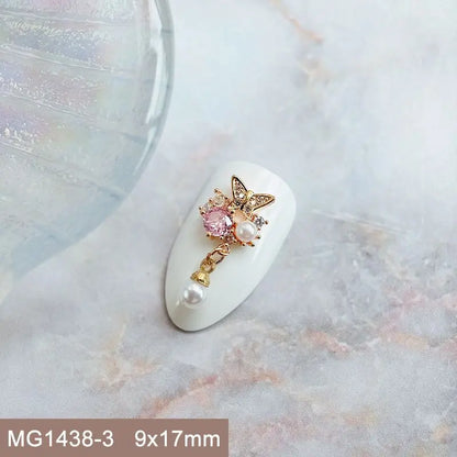 Summer Fruit Zircon Nail Charms 10pc