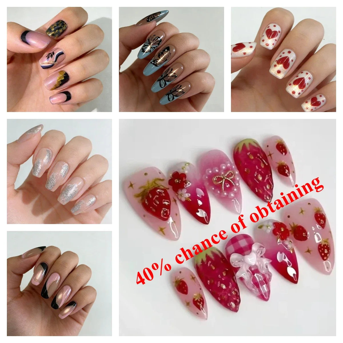 Pearl Starlight Almond Nails