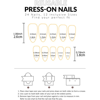 Pink Bow Almond Press-On Nails