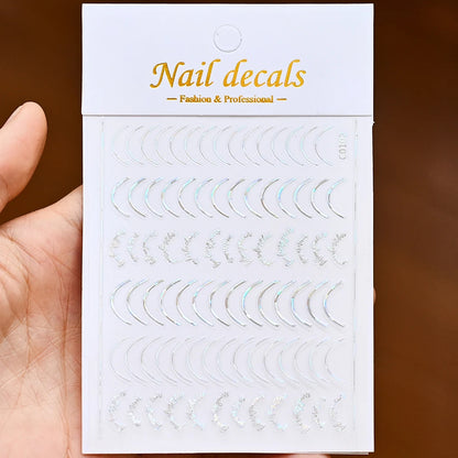 3D French Nail Stickers 1pcs French Romance Fashion Nail Accessories Metal Line Nail Stickers Nail Art Stickers Nail Stickers