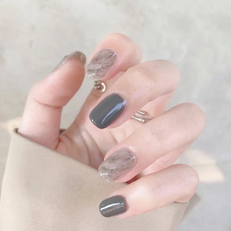 Ocean Star Moon Blue Press-On Nails