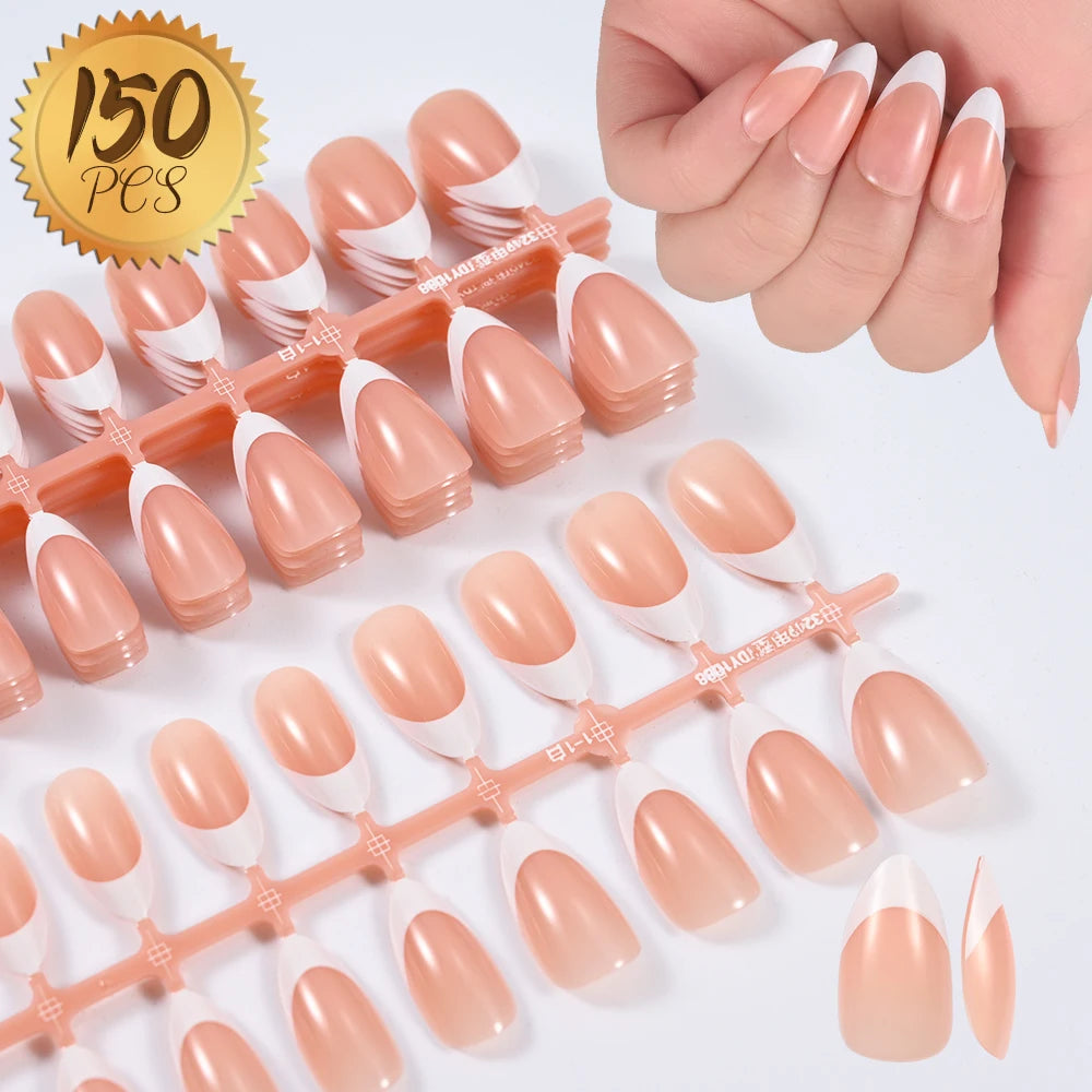 Light Pink Square Press-On Nails 100pc