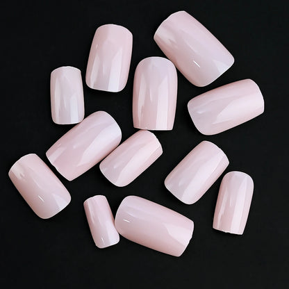 Light Pink Square Press-On Nails 100pc