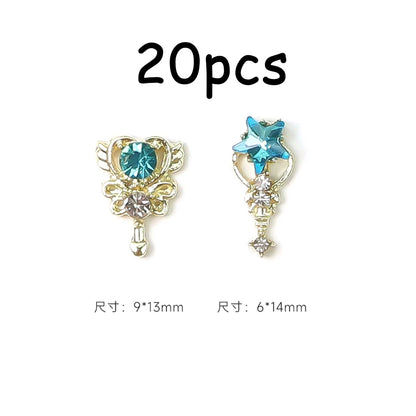 30/20/10PC Pink Ribbon Resin Bow Parts Nail Charms Mix-Style Bow Rhinestone Jewelry 8-12mm Y2K Accessory for DIY Manicure Decora