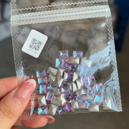 Mixed Shape Zircon Nail Rhinestones 50pc