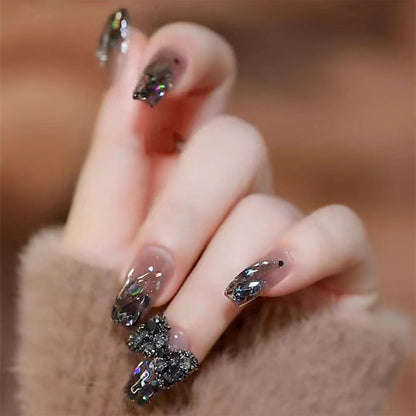 3D Diamond Coffin Press-On Nails