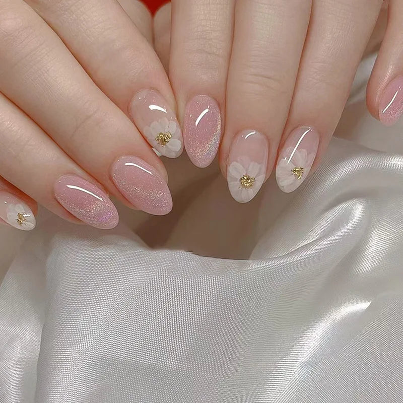 Wine Red Almond Press-On Nails