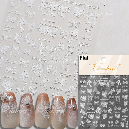 Jelly Bowknot Star Dreamy Nail Art Stickers