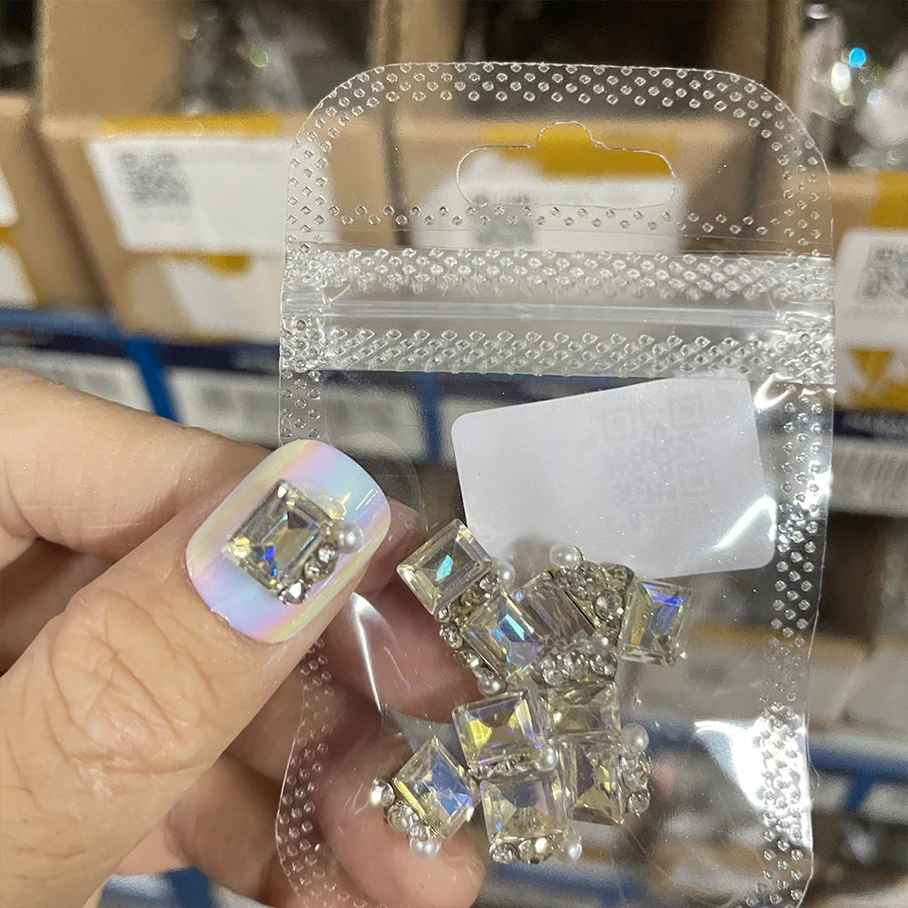 Crystal Alloy French Court Nail Charms
