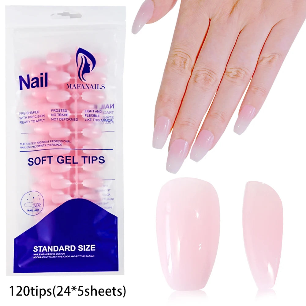 Light Pink Square Press-On Nails 100pc