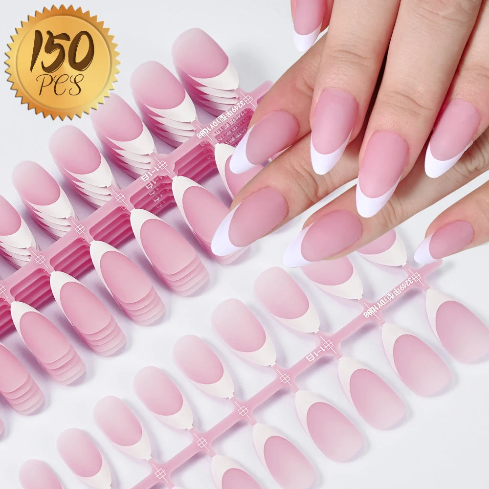 Light Pink Square Press-On Nails 100pc