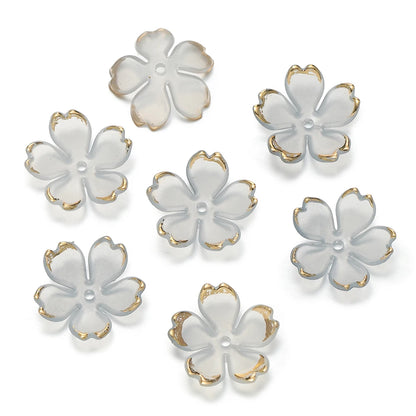 Cherry Blossom Acrylic Beads 50pc
