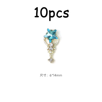 30/20/10PC Pink Ribbon Resin Bow Parts Nail Charms Mix-Style Bow Rhinestone Jewelry 8-12mm Y2K Accessory for DIY Manicure Decora