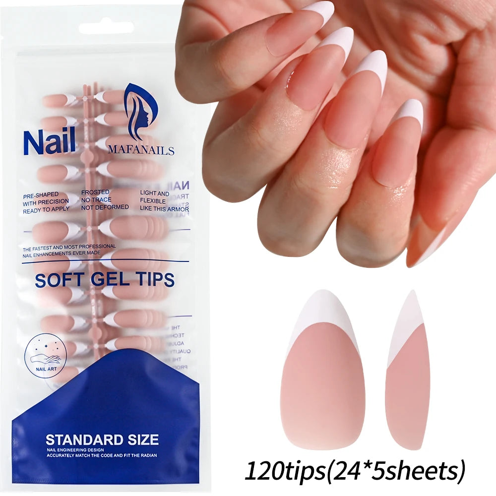 Light Pink Square Press-On Nails 100pc