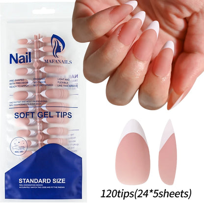 Light Pink Square Press-On Nails 100pc