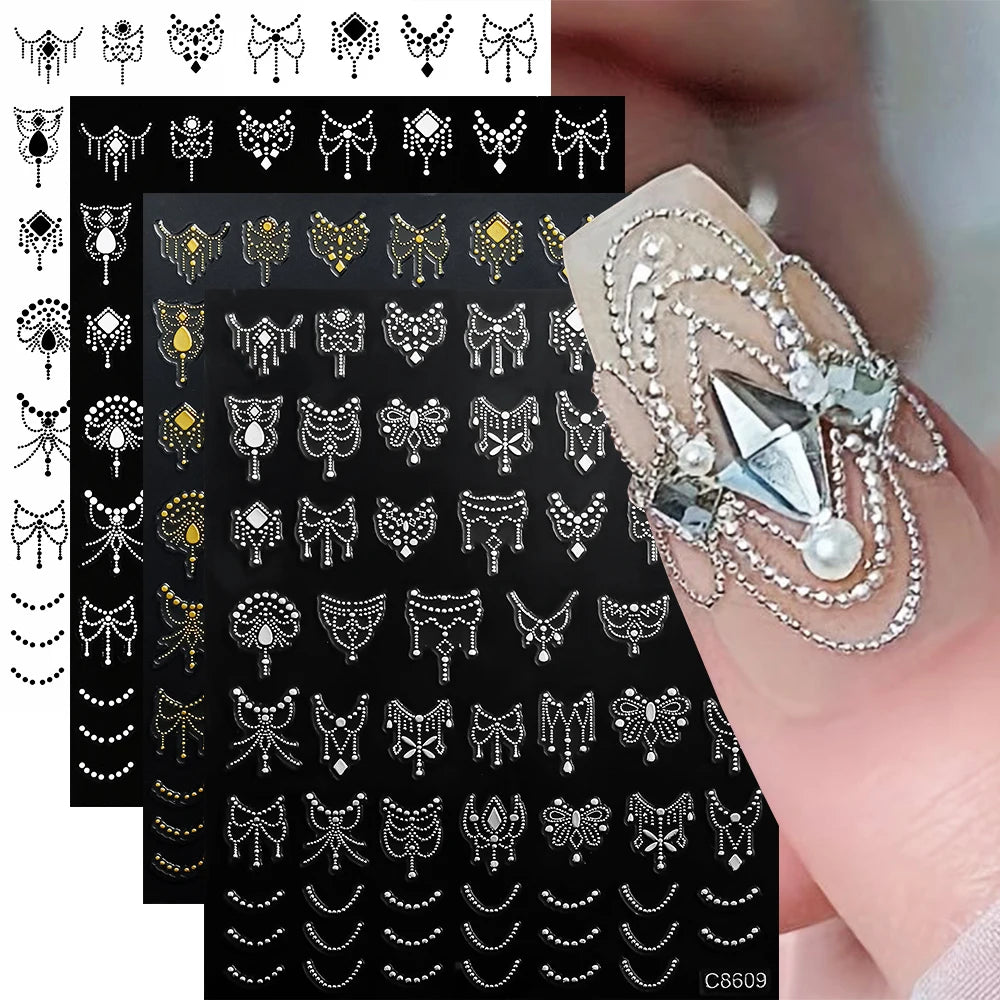 Metallic Nail Transfer Foils 10pc Mirror Gold Silver