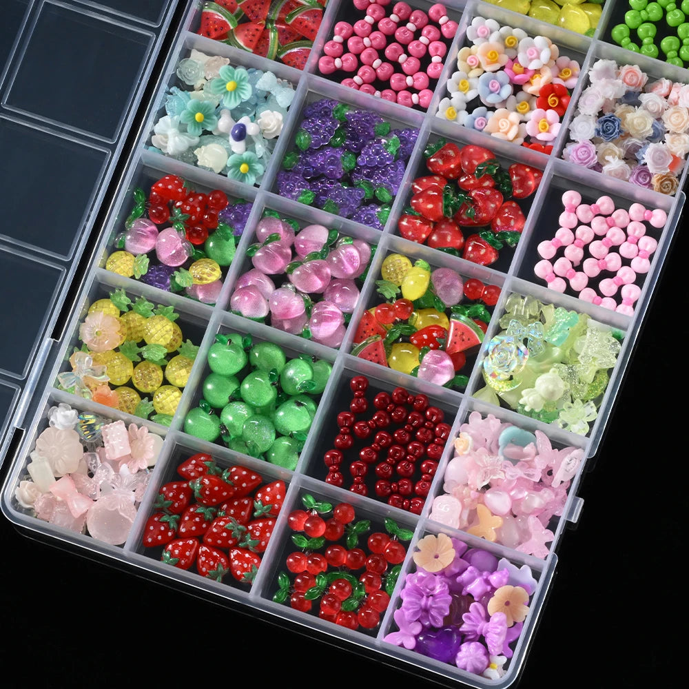 Fruit & Flower Summer Nail Charms Box