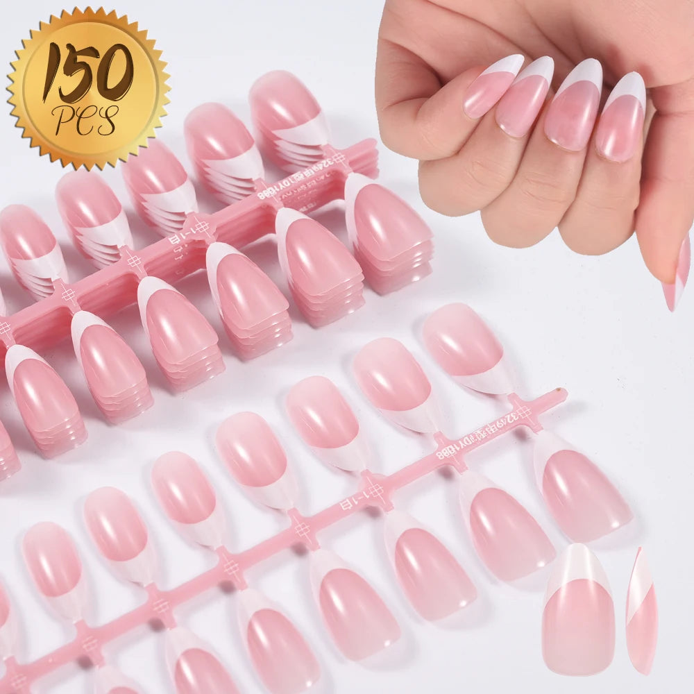 Light Pink Square Press-On Nails 100pc