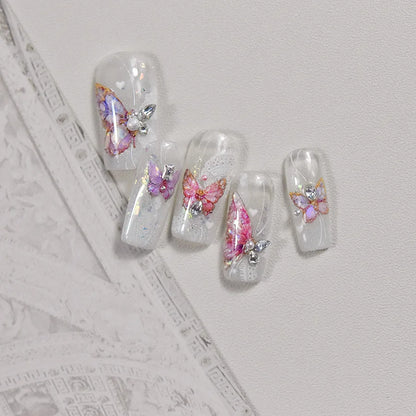 5D Butterfly Aurora Nail Stickers