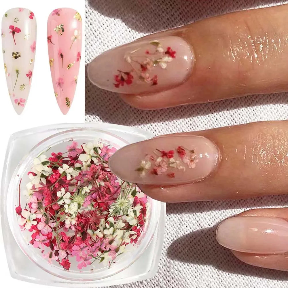Spring Floral Leaf Nail Charm Box