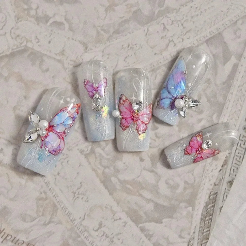 5D Butterfly Aurora Nail Stickers
