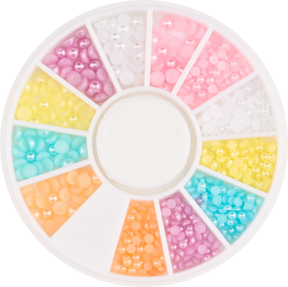 1Box Mixed Acrylic Gems Nail Rhinestones 3D Metal Alloy Nail Charms Flat Jewelry Decoration DIY Manicure Accessory DIY Stones*5H