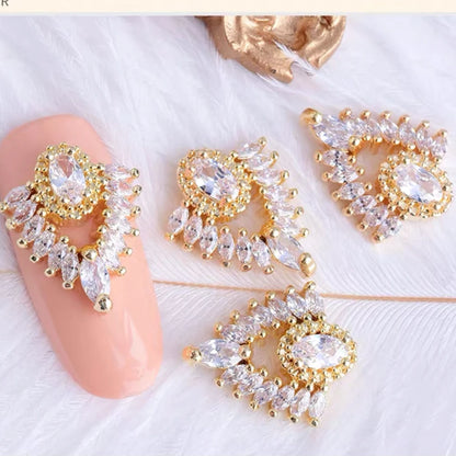 Crystal Alloy French Court Nail Charms