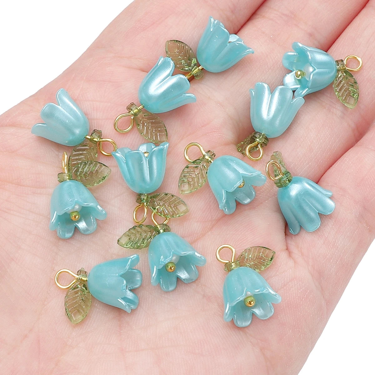 Lily Valley Flower Bud Acrylic Beads