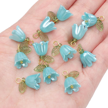 Lily Valley Flower Bud Acrylic Beads