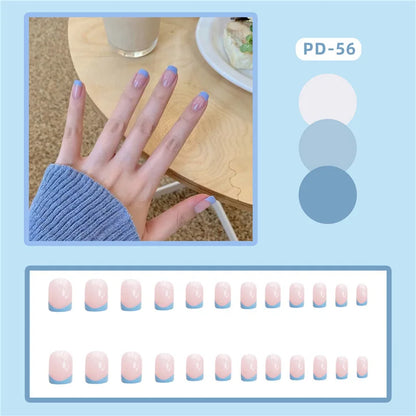 Ocean Star Moon Blue Press-On Nails