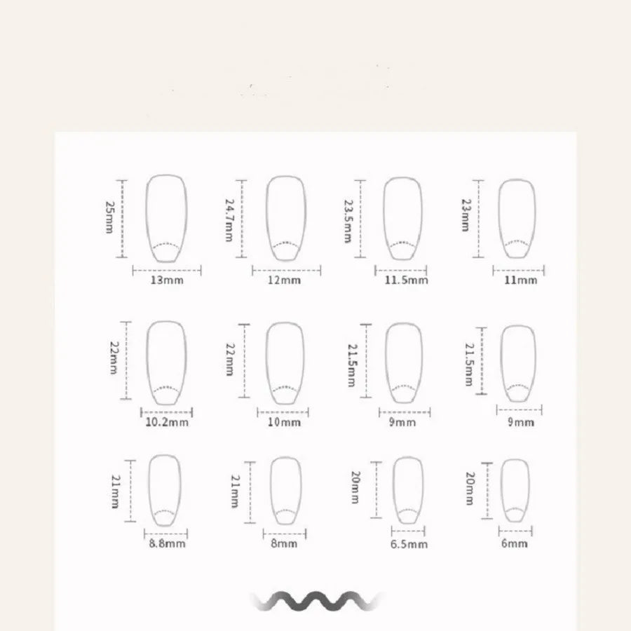 White Bow Gradient Long Nail Set