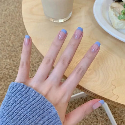 Ocean Star Moon Blue Press-On Nails