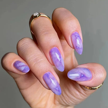 Wine Red Almond Press-On Nails