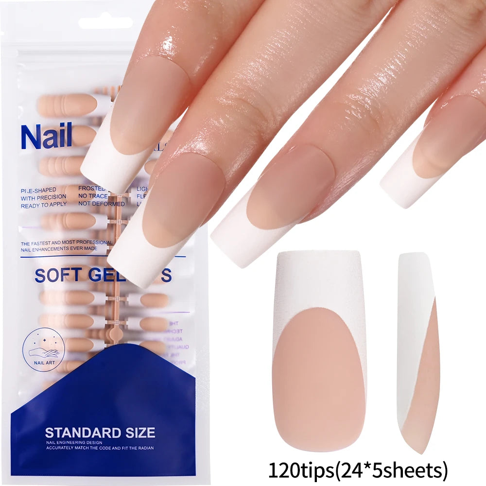 Light Pink Square Press-On Nails 100pc