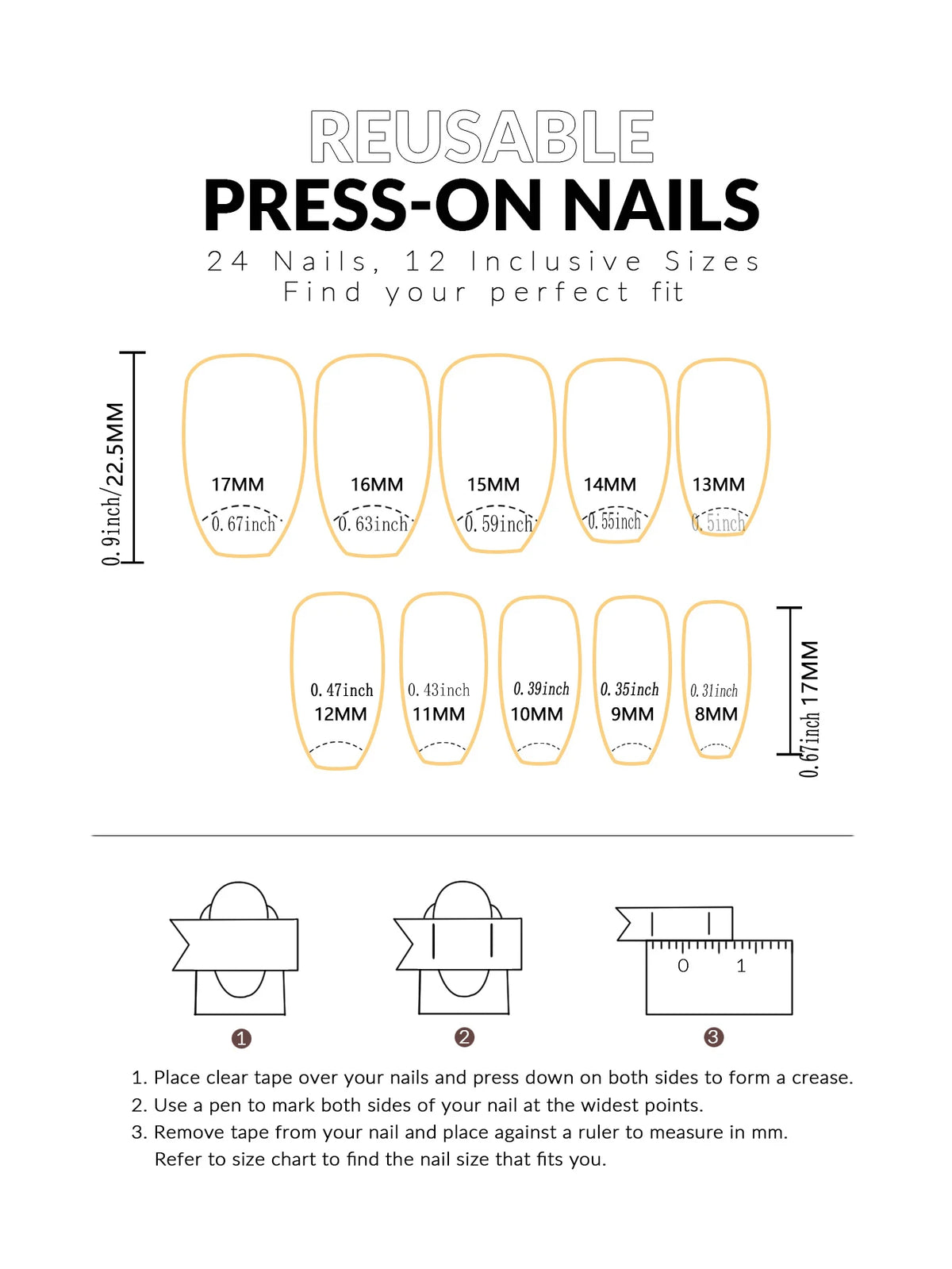Peachy Gradient Coffin Press-On Nails
