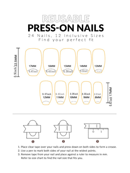 Peachy Gradient Coffin Press-On Nails
