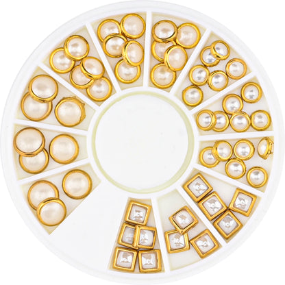 1Box Mixed Acrylic Gems Nail Rhinestones 3D Metal Alloy Nail Charms Flat Jewelry Decoration DIY Manicure Accessory DIY Stones*5H