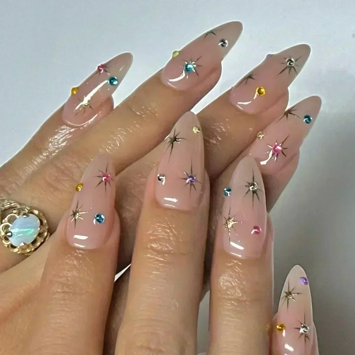 Pink Butterfly Ballet Press-On Nails