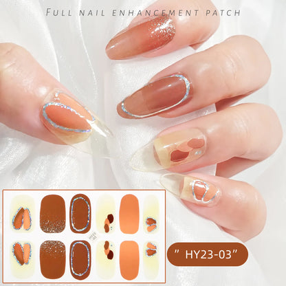 59 Style of Nail Stickers 1Sheet Rhinestones Fashion Nail Wraps Self Adhesive Manicure Decoracion DIY Full Cover Nail Sticker#5-