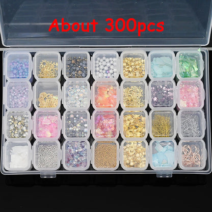 Mix Zircon Rhinestone Nail Charms 100pc