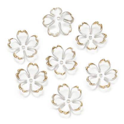 Cherry Blossom Acrylic Beads 50pc