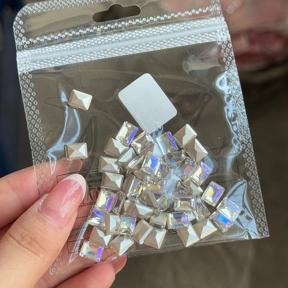 Mixed Shape Zircon Nail Rhinestones 50pc
